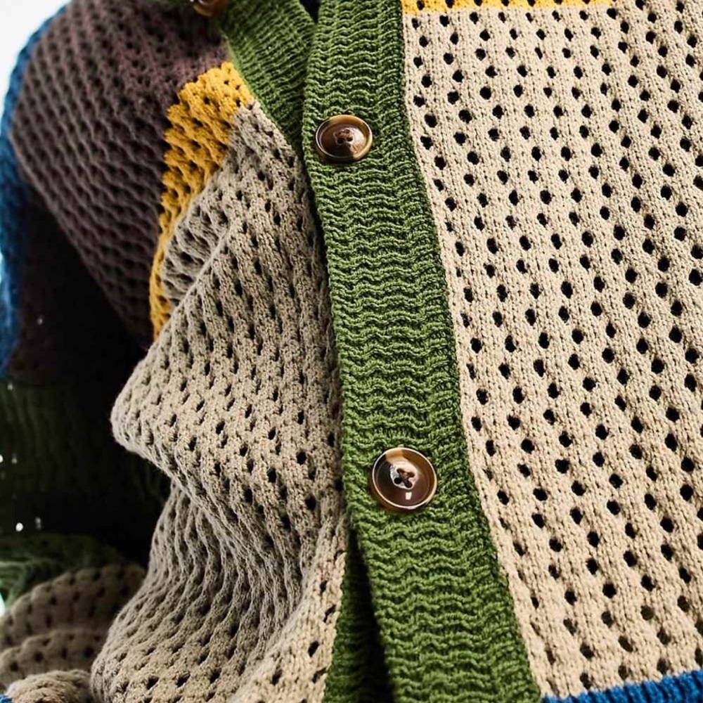 Colorblock Knit Cardigan - Picture 6 of 7